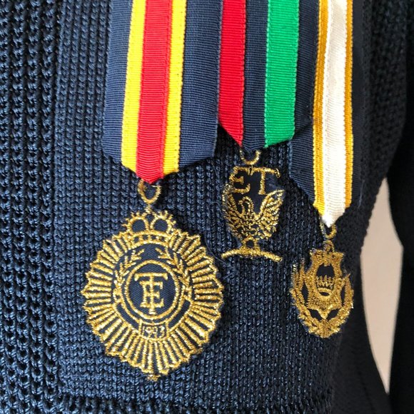 Military Motif Sweater by Linda Allard Ellen Tracy - Picture 12 of 16